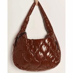 NWOT Free People Movement Surplus Shine Carryall Bag Nutshell Brown